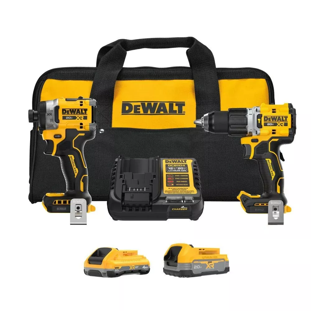DEWALT 20V MAX XR Brushless Hammer Drill & Impact Driver Combo Kit DCK251E1QQ1