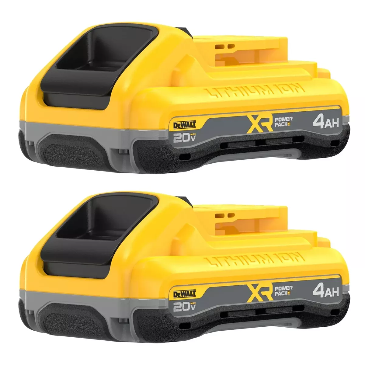 DEWALT 20V MAX XR POWERPACK 4Ah Battery 2-Pack - Extended Power for Pros DCB2104-2