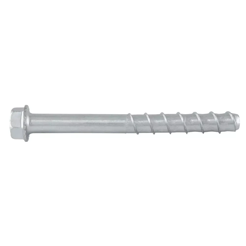 DeWalt 3/4" x 8" Screw-Bolt+ High Performance Concrete Screw Anchors, Hex Head, 1-1/8" Socket Size, Zinc Plated (10-Pack) PFM1411840