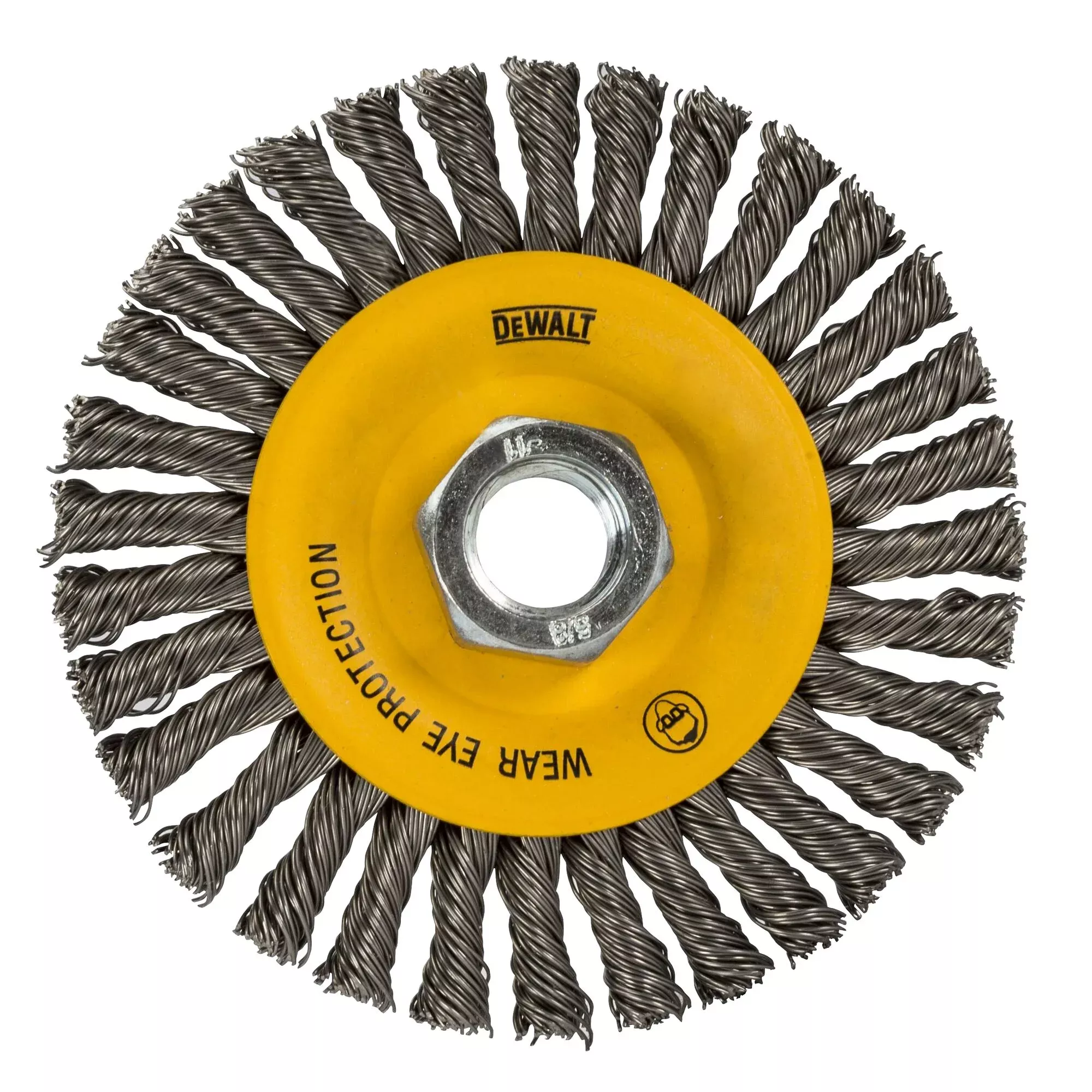 DeWalt 4" X 5/8" Wire Wheel .020" Stainless Stringer DW49204B
