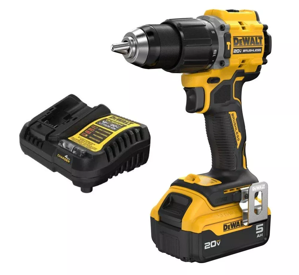 DEWALT ATOMIC 20V MAX 1/2" Brushless Hammer Drill Kit DCD799P1 - Power Tool Store