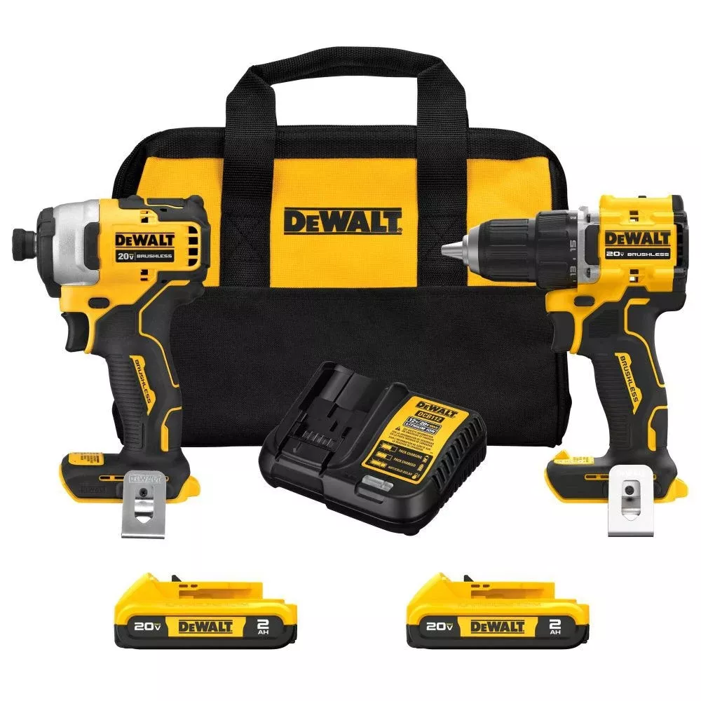 DeWalt ATOMIC 20V MAX Brushless 1/2" Drill Driver, 1/4" Impact Driver Kit DCK225D2