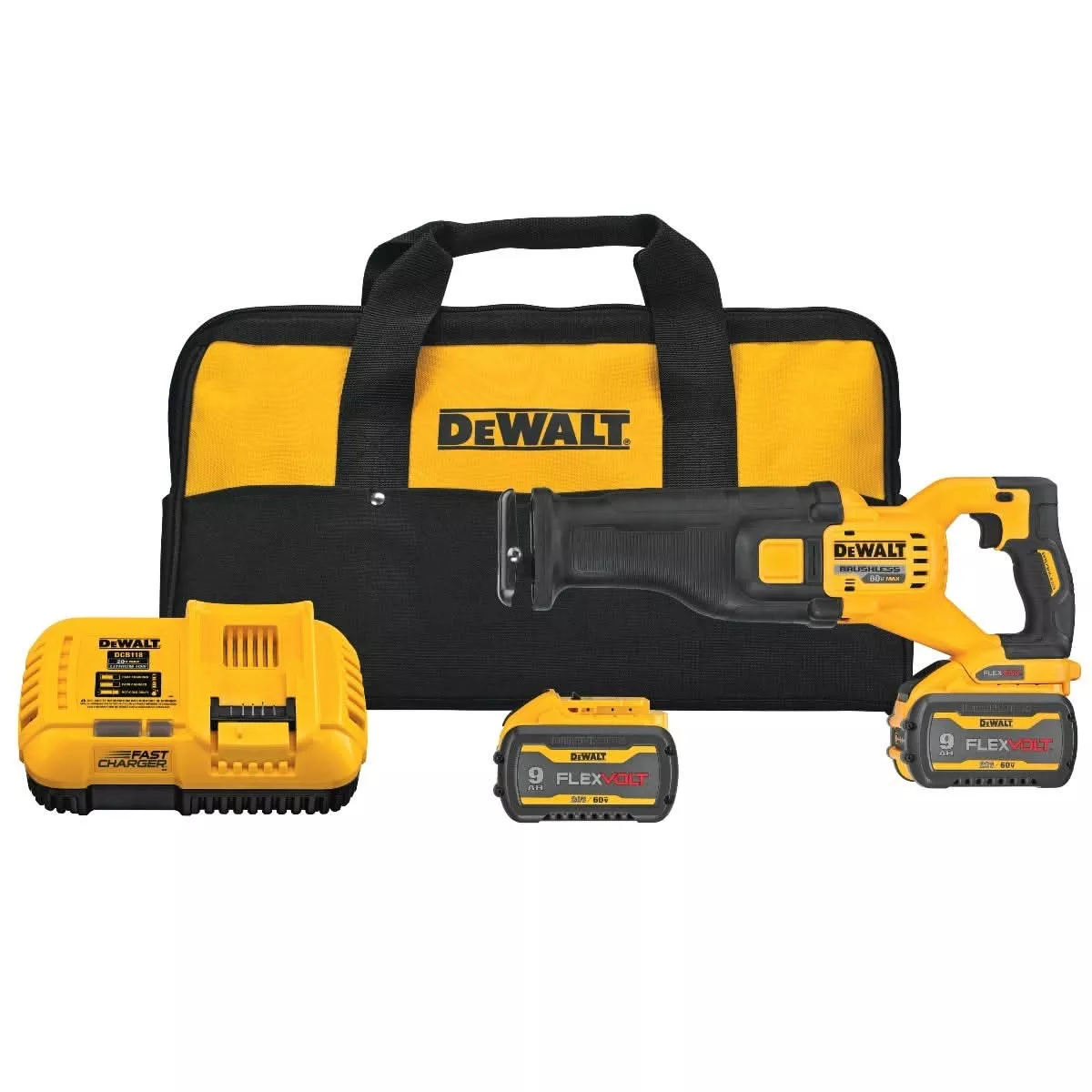 DeWalt DCS389X2 FLEXVOLT 60V MAX Brushless Cordless Reciprocating Saw 9.0Ah Kit