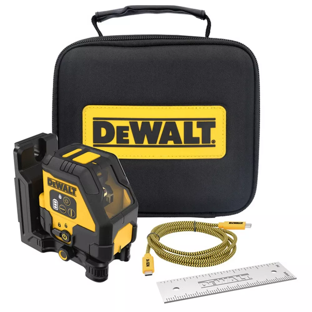 DeWalt DEWALT USB Rechargeable Red Cross Line Laser Base Kit DCLE14201RB