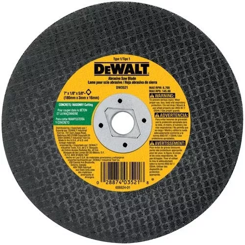 Dewalt Dw3521 7" Masonry Abrasive Blade (Bulk) (25)