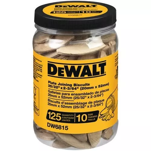 DeWalt DW6815 No. 10 Size Biscuits, 125-Pack