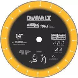Dewalt Dw8500 14'' X 1'' Diamond Edge Chop Saw Blade