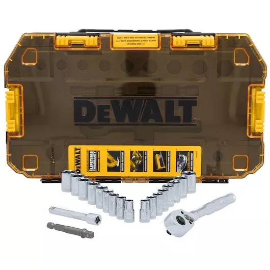 DEWALT DWMT45413 TOUGHSERIES 20-Piece 1/4" Drive Mechanics Tool Set