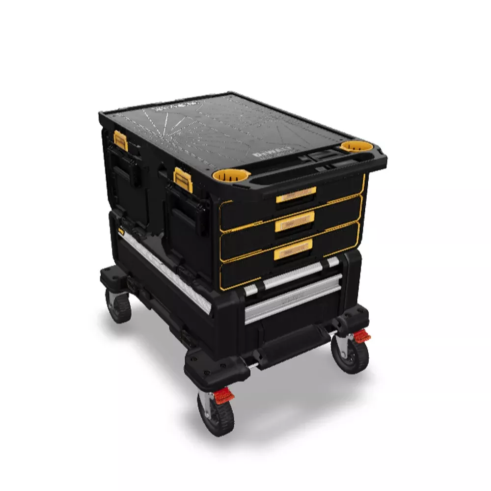 DeWalt TOUGHSYSTEM 2.0 DXL Dolly, (2) 3 Drawer Unit, DXL Working Top and DXL Deep Drawer Combo Kit DW-DWST08530-DW-DWST08330-DW-DWST08550-DW-DWST08510