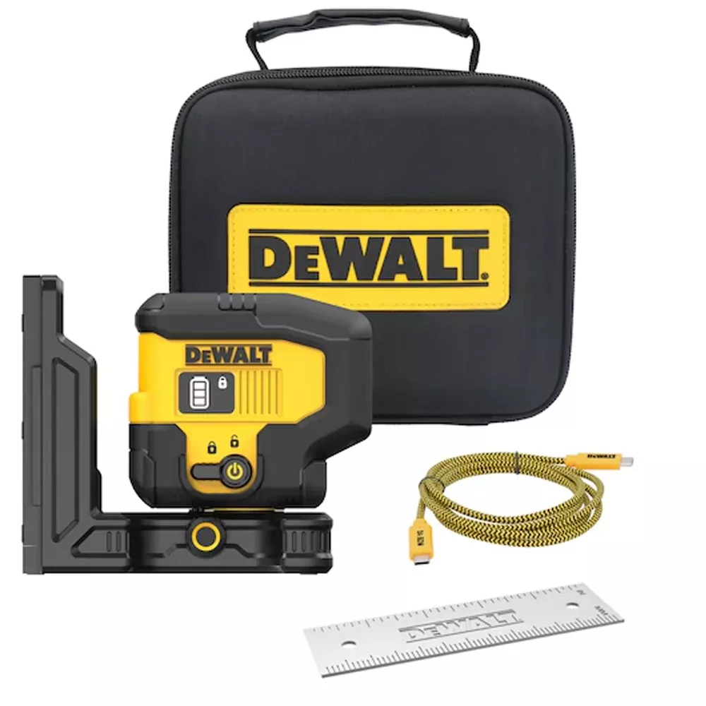 DEWALT USB Rechargeable Green 3 Spot Laser | DCLE16031GB
