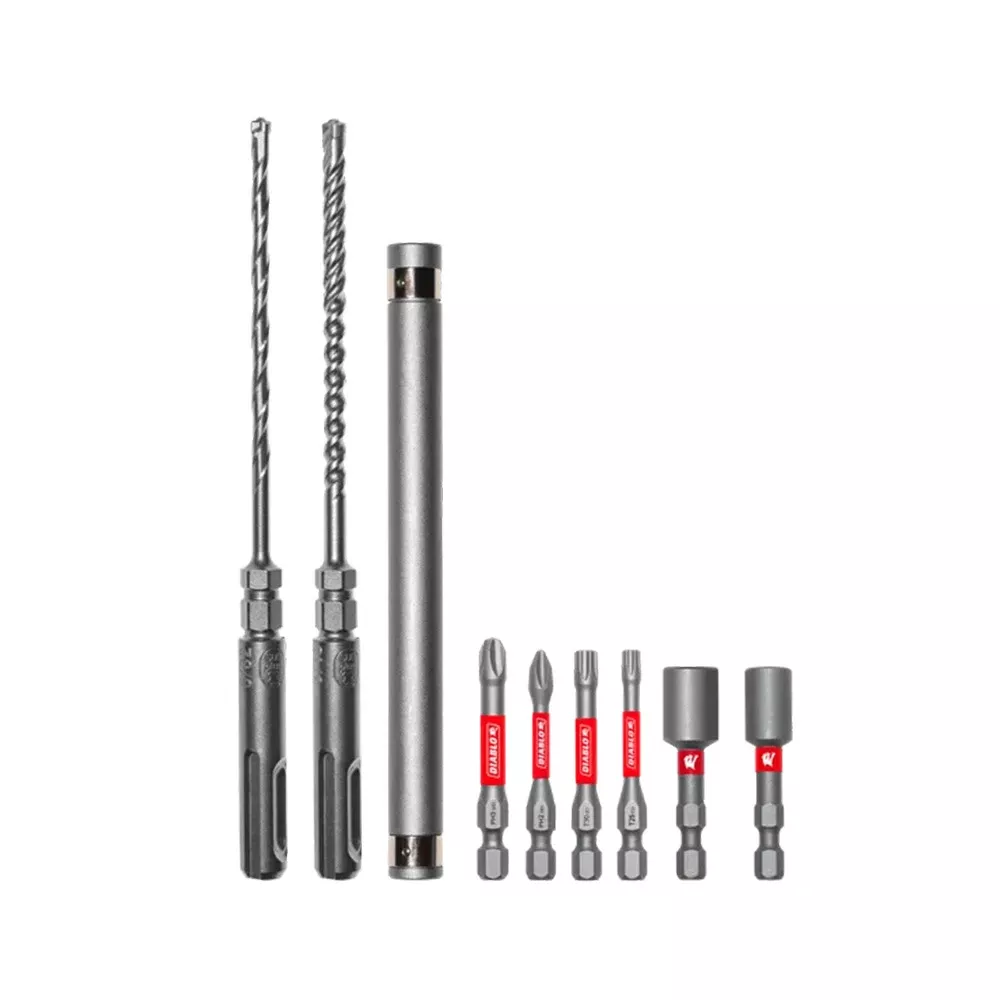 Diablo 9pc Concrete Anchor Drive Installation Set DMAPL9910-S9