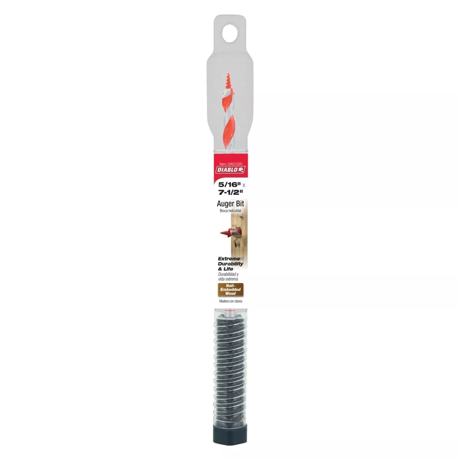Diablo DAG1020 5/16 Inch x 7-1/2 Inch Auger Bit