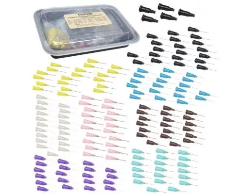 Dispensing Needles / Syringe Tips Assorted 200 Pack/Kit Luer Lock