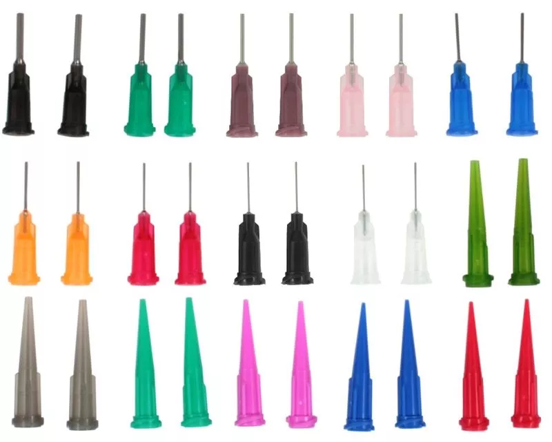 Dispensing Needles / Syringe Tips Assorted 30 Pack (2 each of 15 Different Tips) / Kit (Luer Lock)