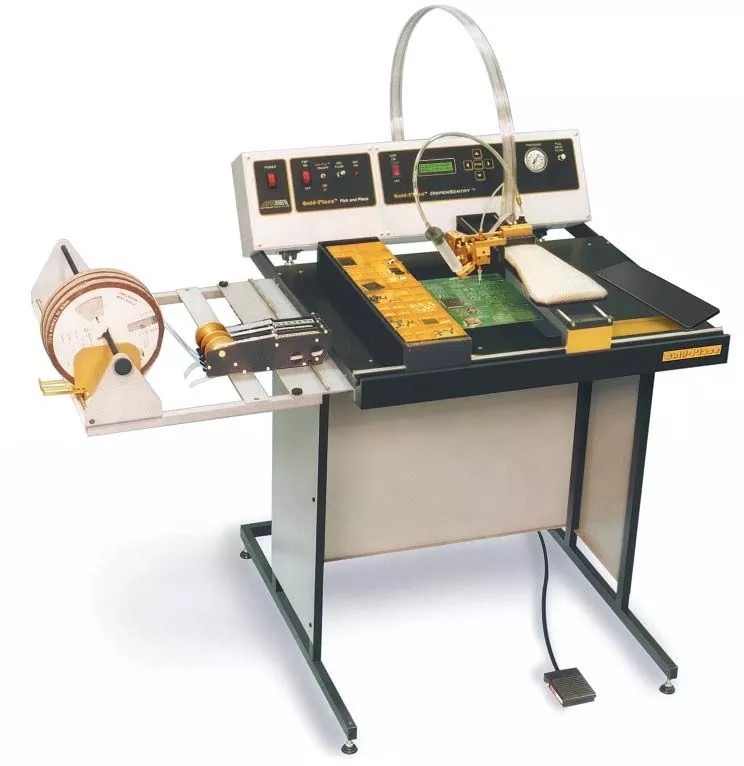 Efficient and accurate manual pick & place system with dispenser designed for low volume prototype a