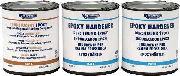 Epoxy Encapsulating and Potting Compound (Clear), 3 litres, 3 can kit