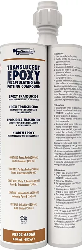 Epoxy Encapsulating and Potting Compound (Clear), 450 mL, Dual Cartridge