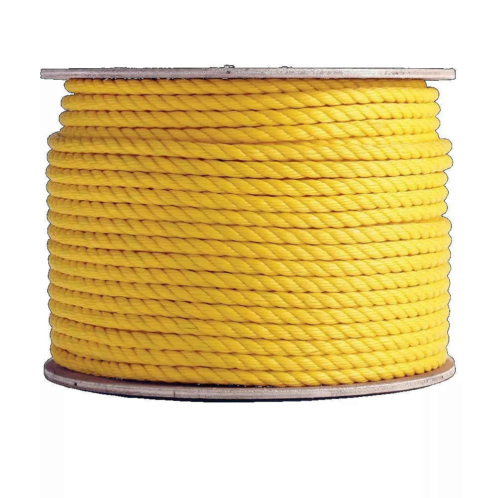 Erin Rope 3 Strand Twisted Yellow Polypropylene Rope PHBY120500