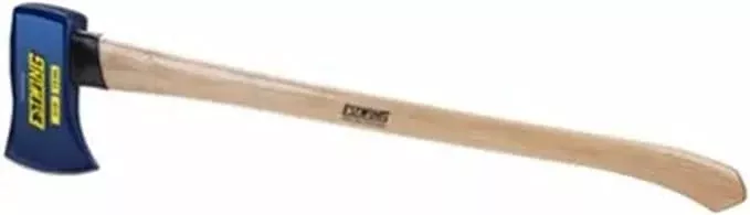 ESTWING 4 Pound 36 Inch Full Sized Hand Sharpened Axe with Curved Wooden American Hickory Handle for Cutting and Splitting, Green