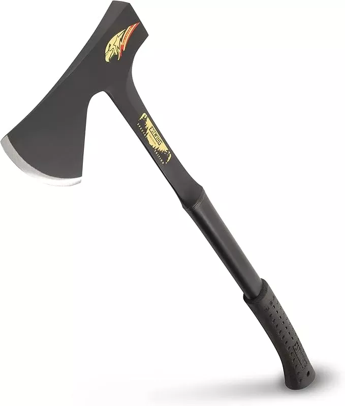 ESTWING Special Edition Camper's Axe - 26" Wood Splitting Tool with All Steel Construction & Shock Reduction Grip - E45ASE