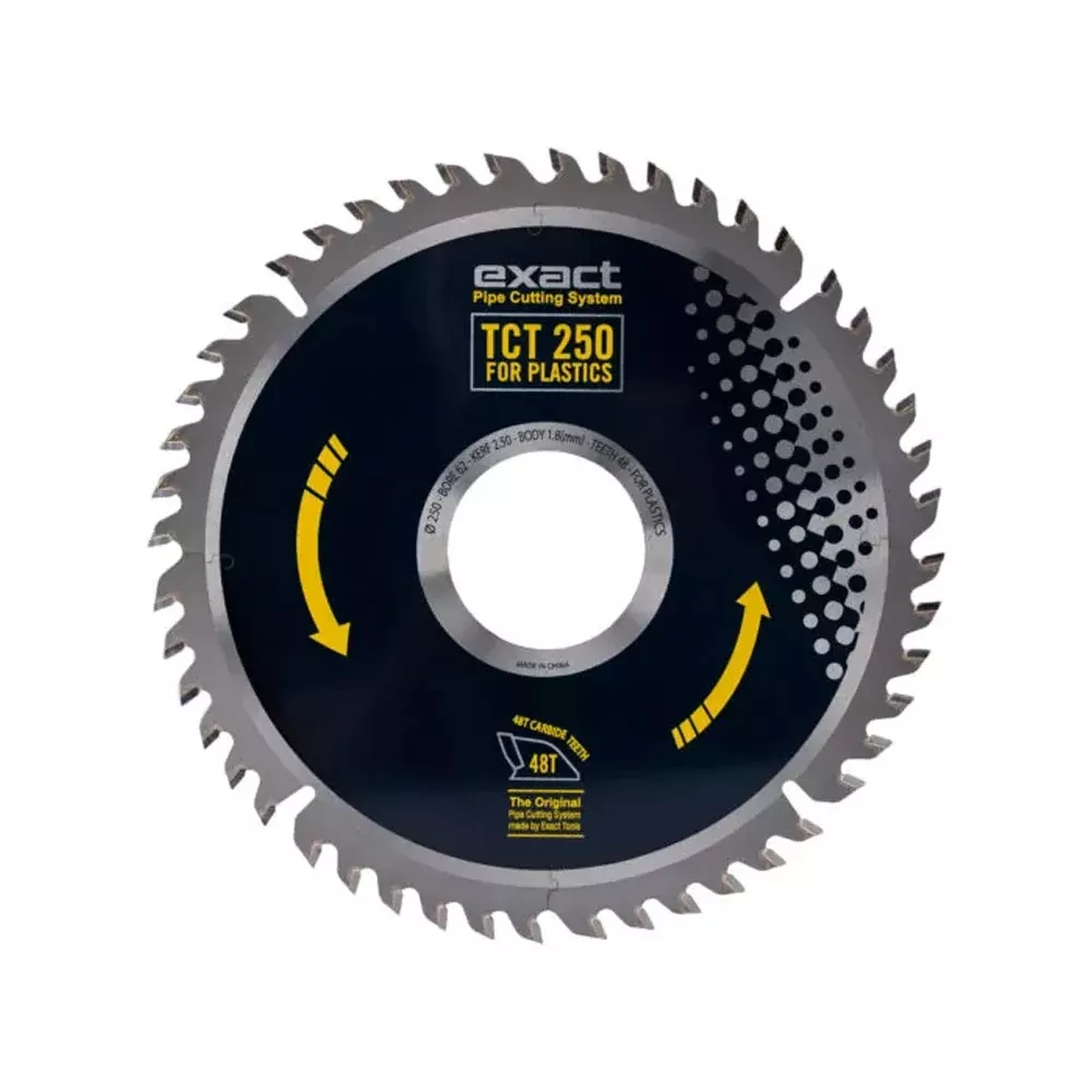 Exact Pipe Cutting TCT P250 Saw blade for large diameter plastic pipes 7010460