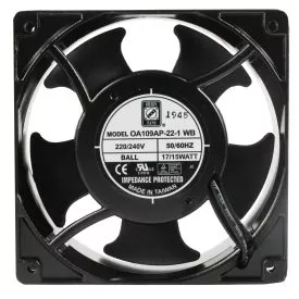 Fan AC 120X120X38mm 115V, 104CFM, Reverse Airflow
