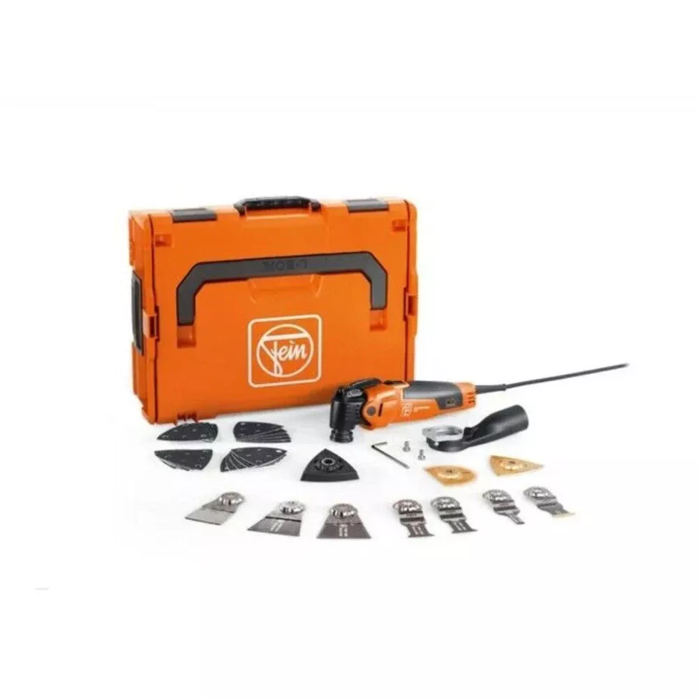 Fein MultiMaster MM 500 Plus Top Oscillating MultiTool Set with QuickIn, Anti-Vibration System - 350 W, StarlockPlus Tool Mount 72296770090