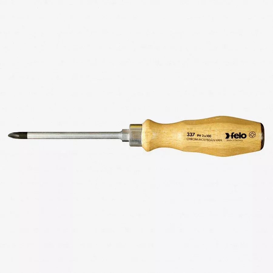 Felo #3 x 150mm Wood Handle Pozidriv Screwdriver