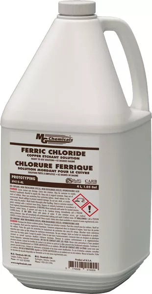 Ferric Chloride (Copper Etchant), 4 litres (1 gallon)