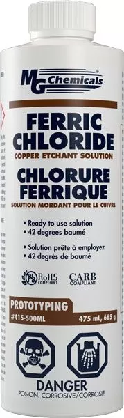 Ferric Chloride (Copper Etchant), 500 ml (17 oz) liquid