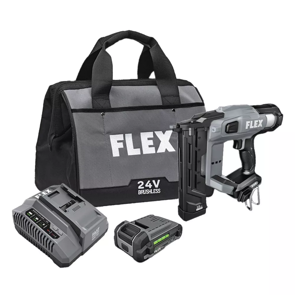 FLEX 24V 18GA 1/4" Narrow Crown Stapler 25Ah FX4511-1A