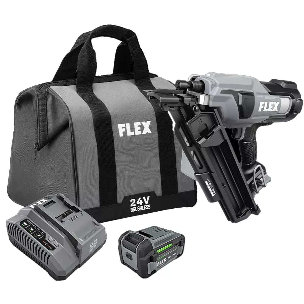 FLEX 24V 30 deg Framing Nailer 5.0Ah FX4351B-1C