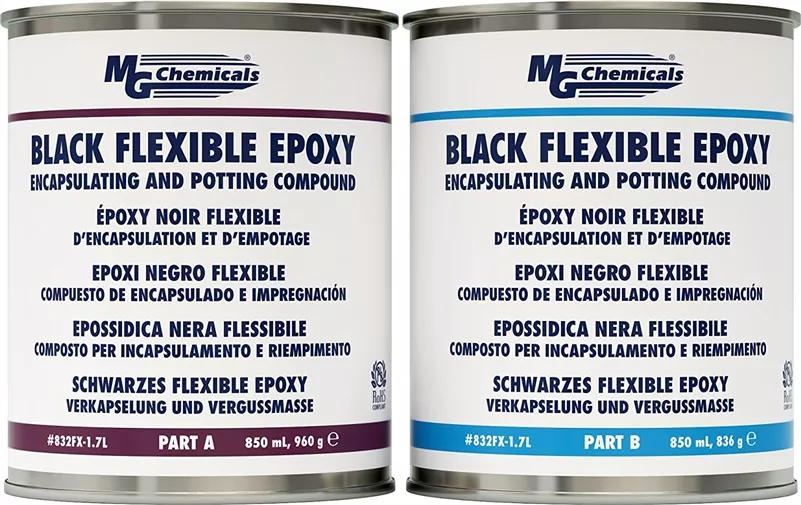 Flexible Epoxy Encapsulating and Potting Compound (Black), 17. litres, Dual pail kit