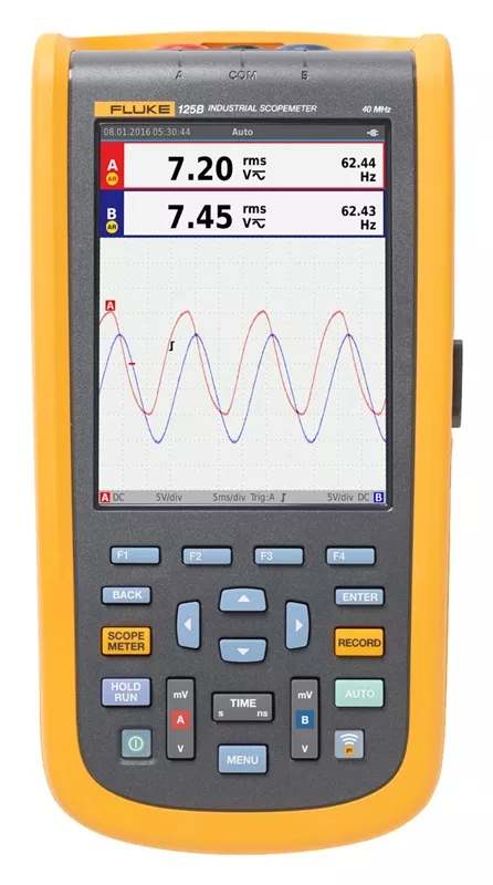 Fluke 123B/NA Industrial ScopeMeter Hand-Held Oscilloscope, 20 MHz
