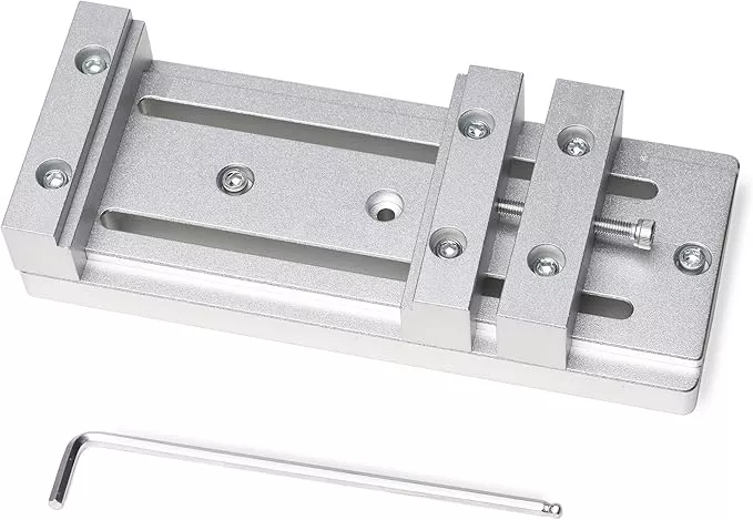 FoxAlien Mini Low Profile Bench Vise Workholding Clamp Work Table for FoxAlien 3018, Masuter 3, Masuter Pro, 3S, XE-PRO, WM-3020 Vasto CNC Router Machine
