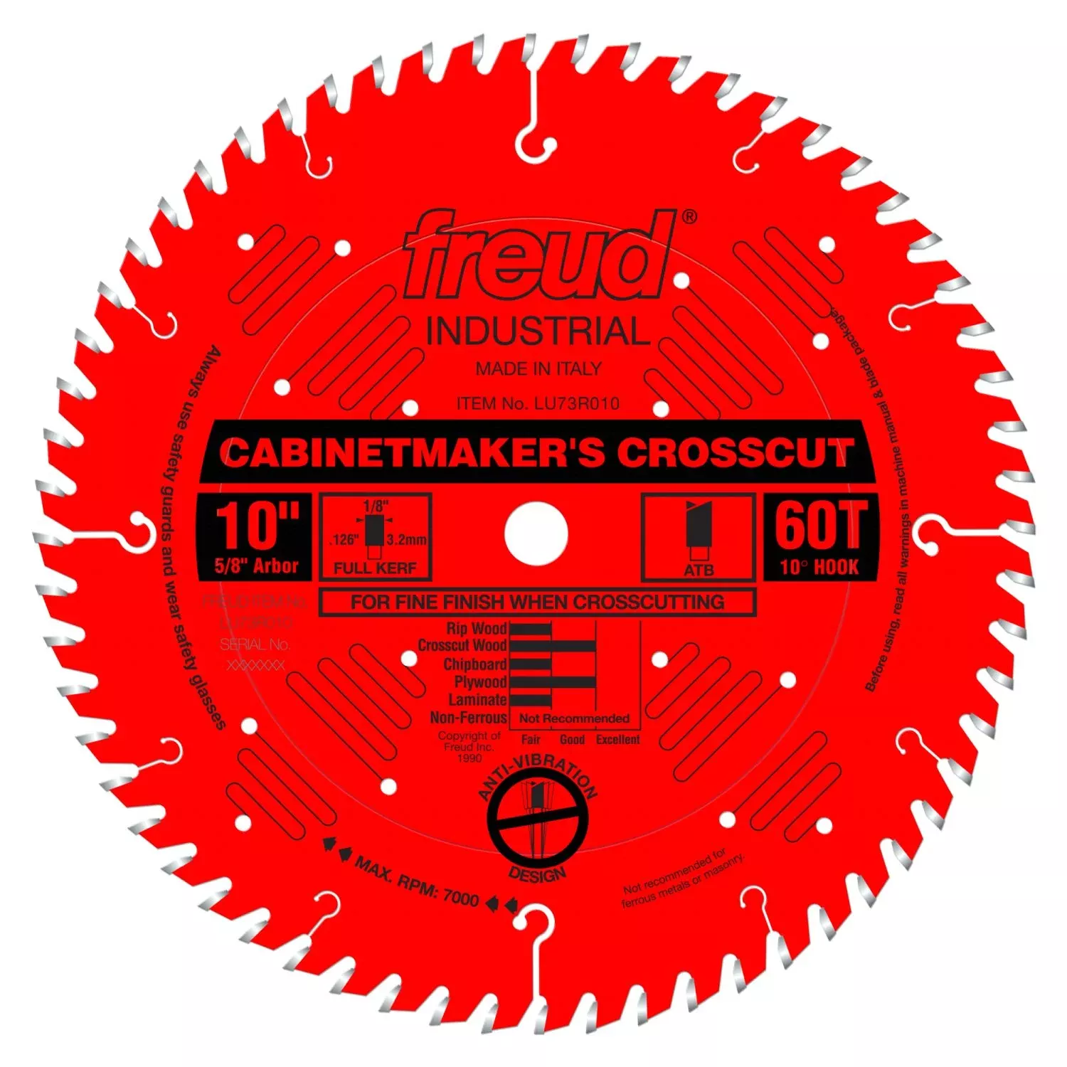 Freud LU73R010 10 in. Cabinetmakers Crosscut Blade