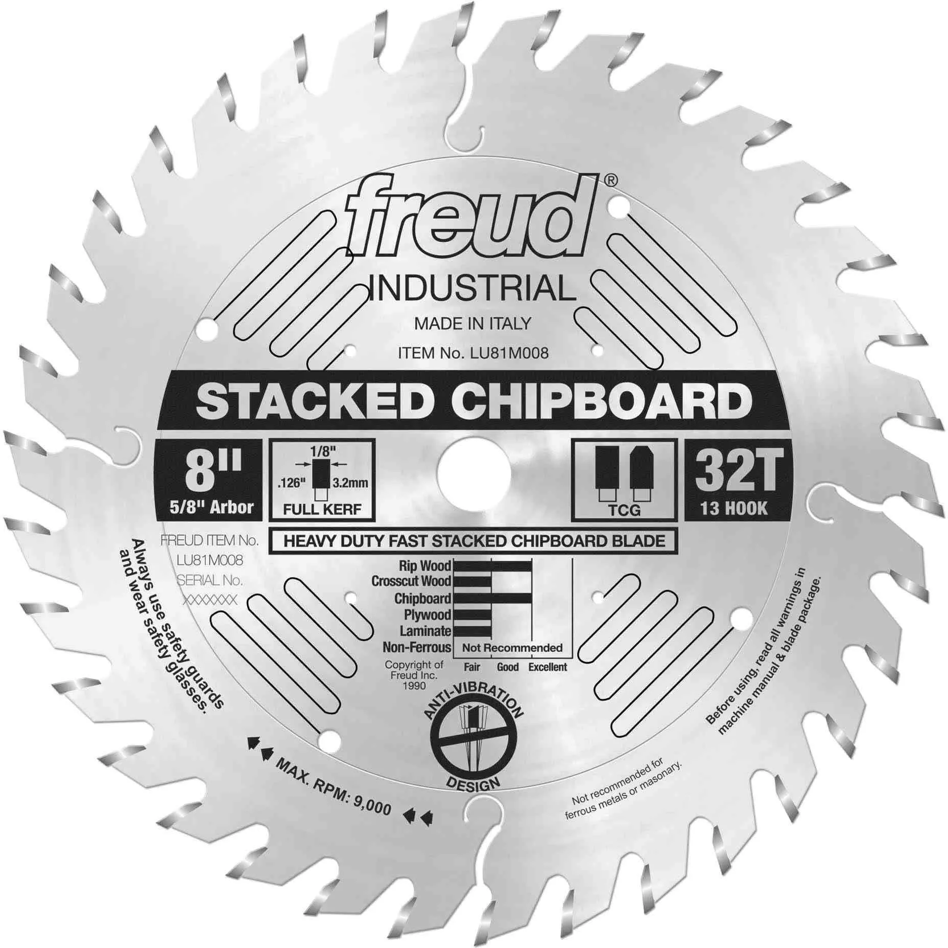 Freud LU81M008 8 in. Heavy Duty Stacked Chipboard Blade