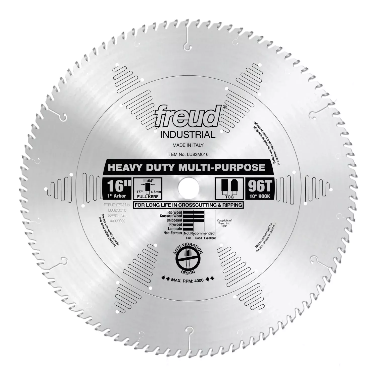 Freud LU82M016 16 in. Heavy Duty Multi-Purpose Blade