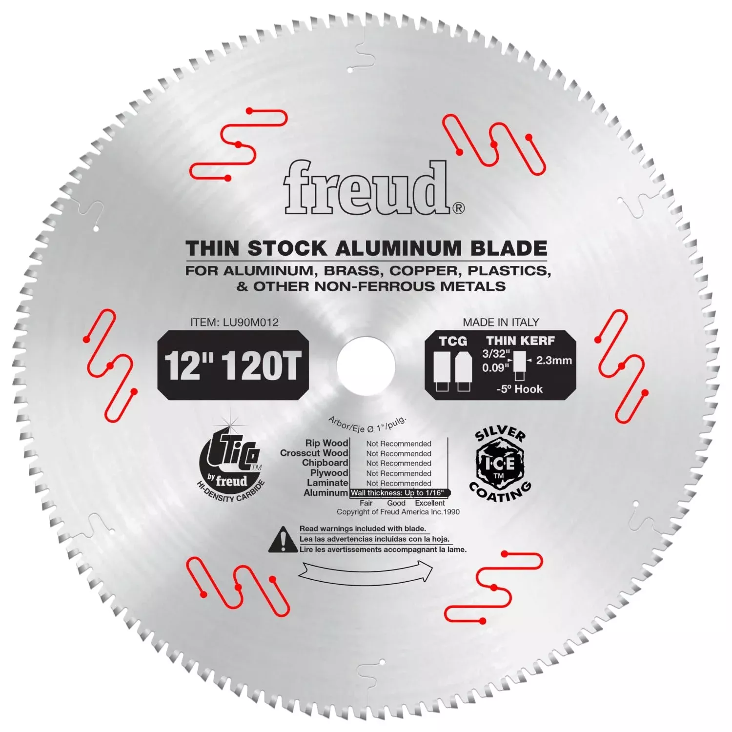 Freud LU90M012 12 in. Thin Stock Non-Ferrous Metal Blade