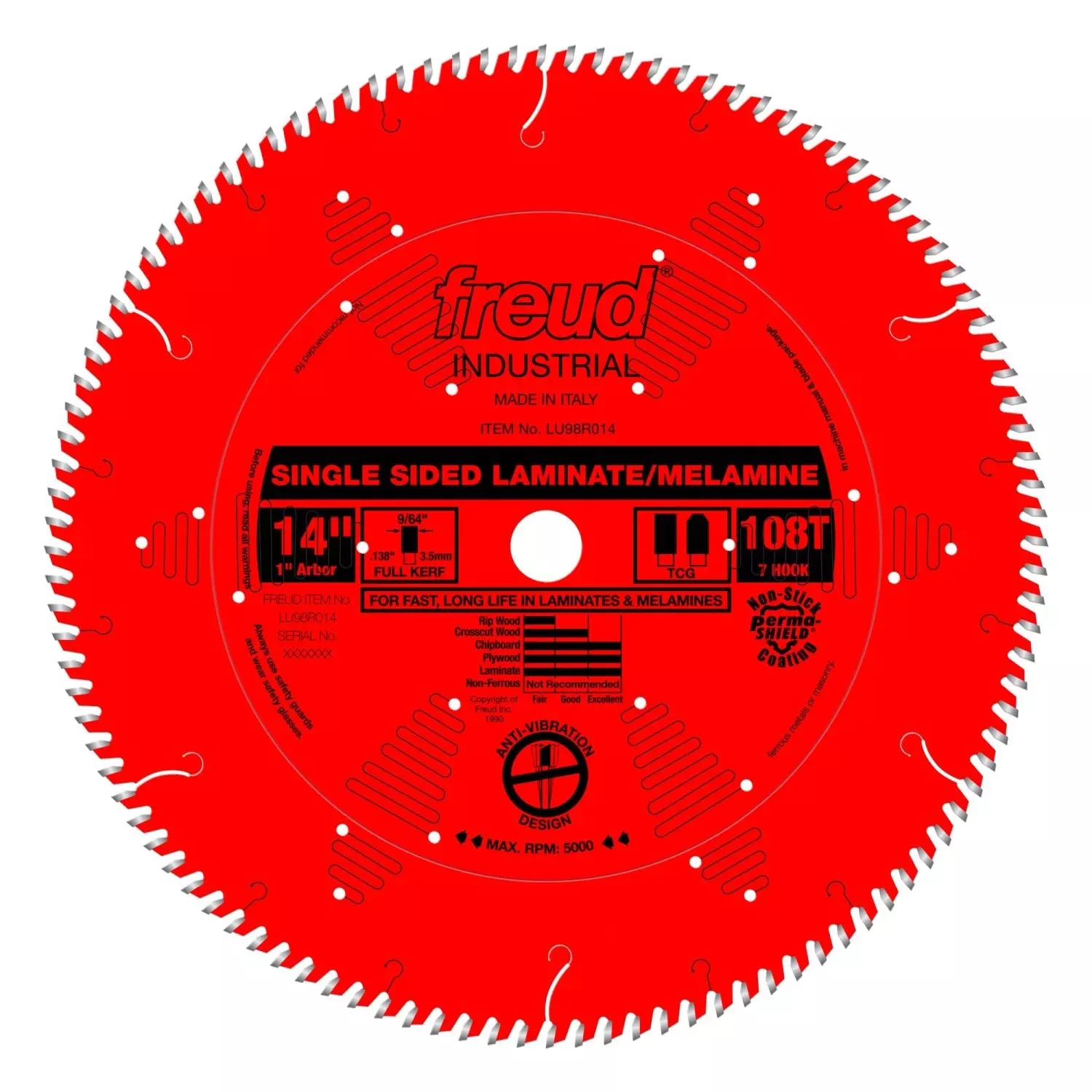 Freud LU98R014 14 in. Single Sided Laminate/Melamine Blade