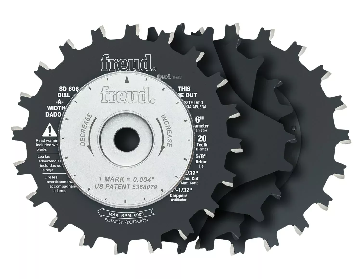 Freud SD606 6-Inch Dial-A-Width Stacked Dado Sets