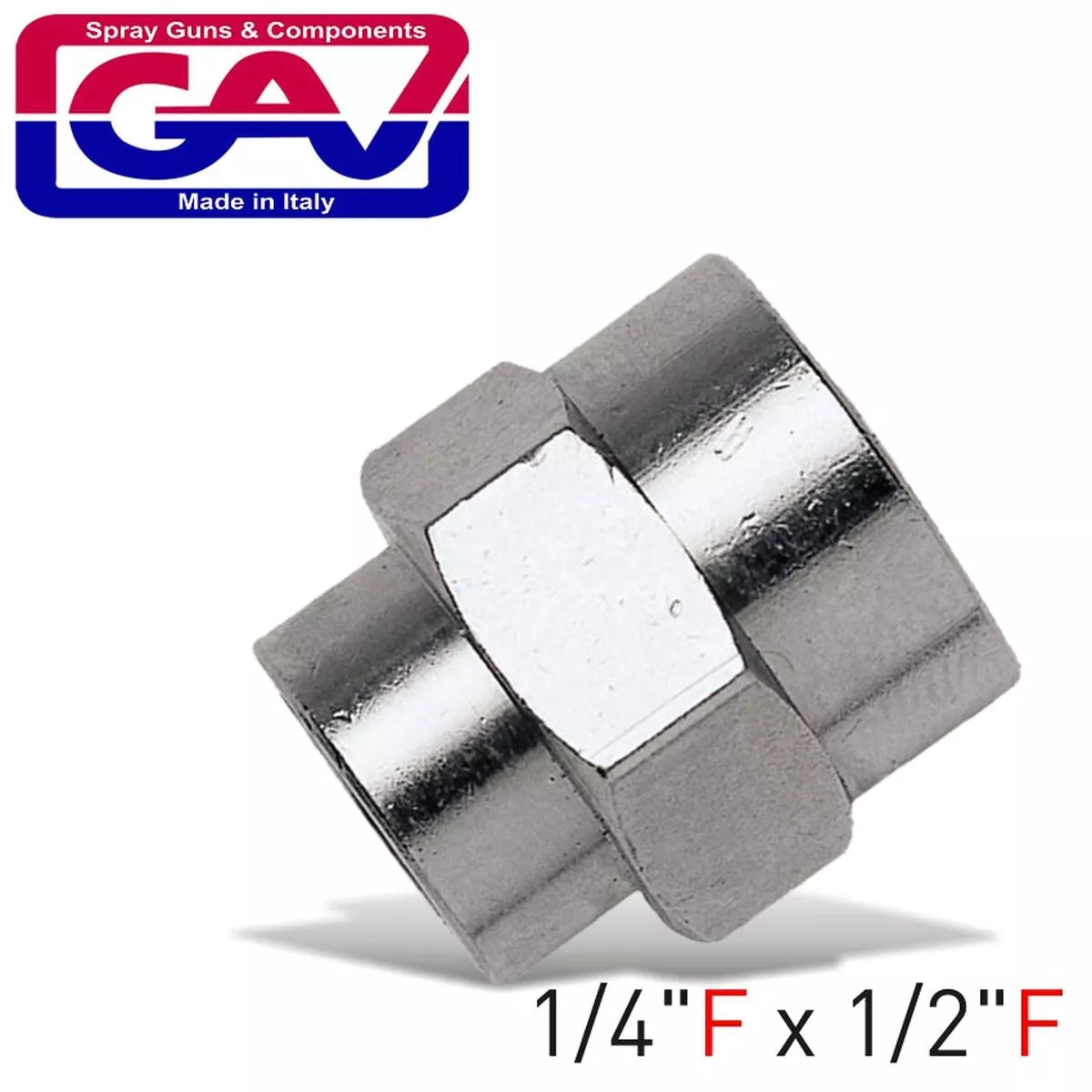 GAV REDUCING SOCKET 1/4 X 1/2 F/F GAV1226-6