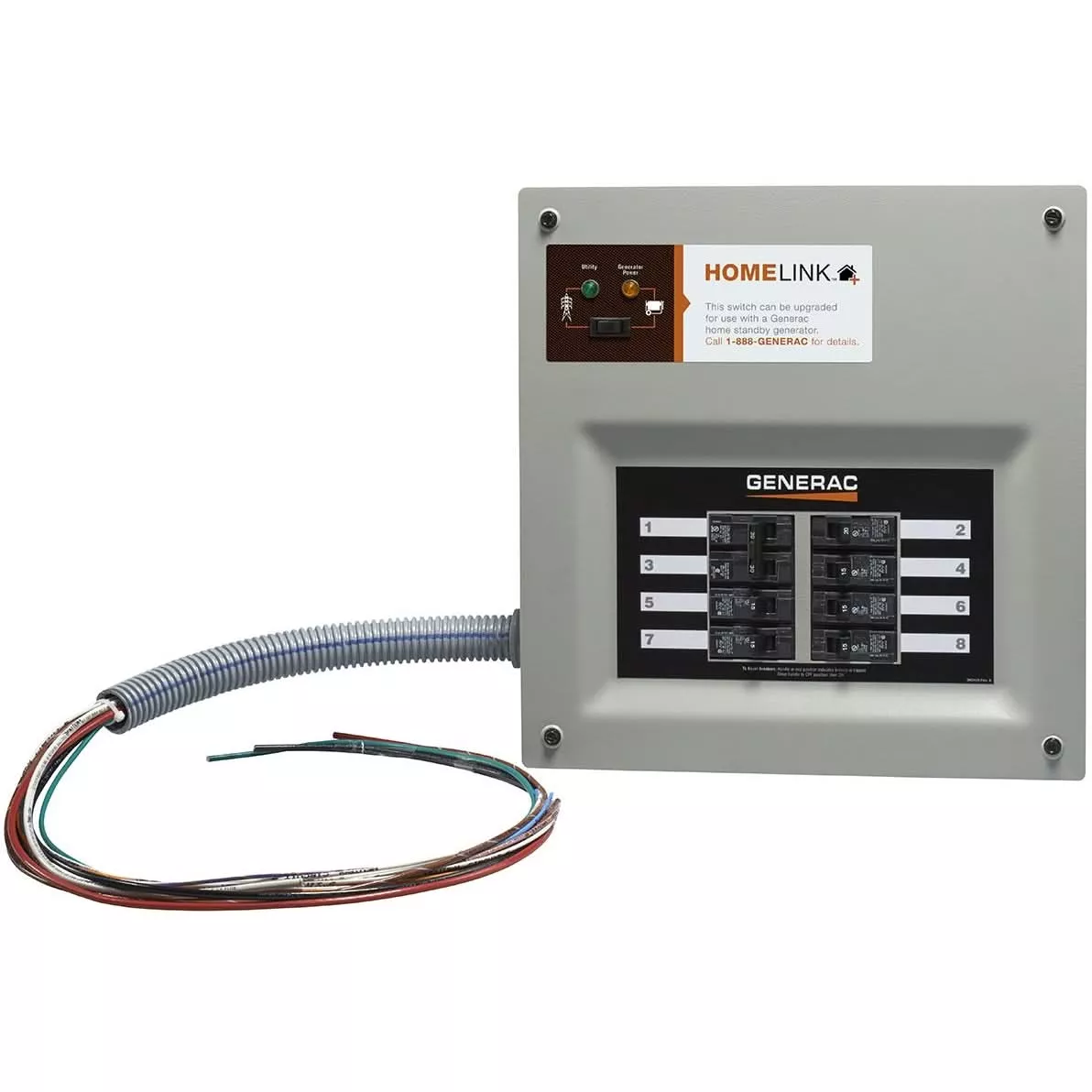 Generac 6852 HomeLink Upgradeable 30 Amp Manual Transfer Switch