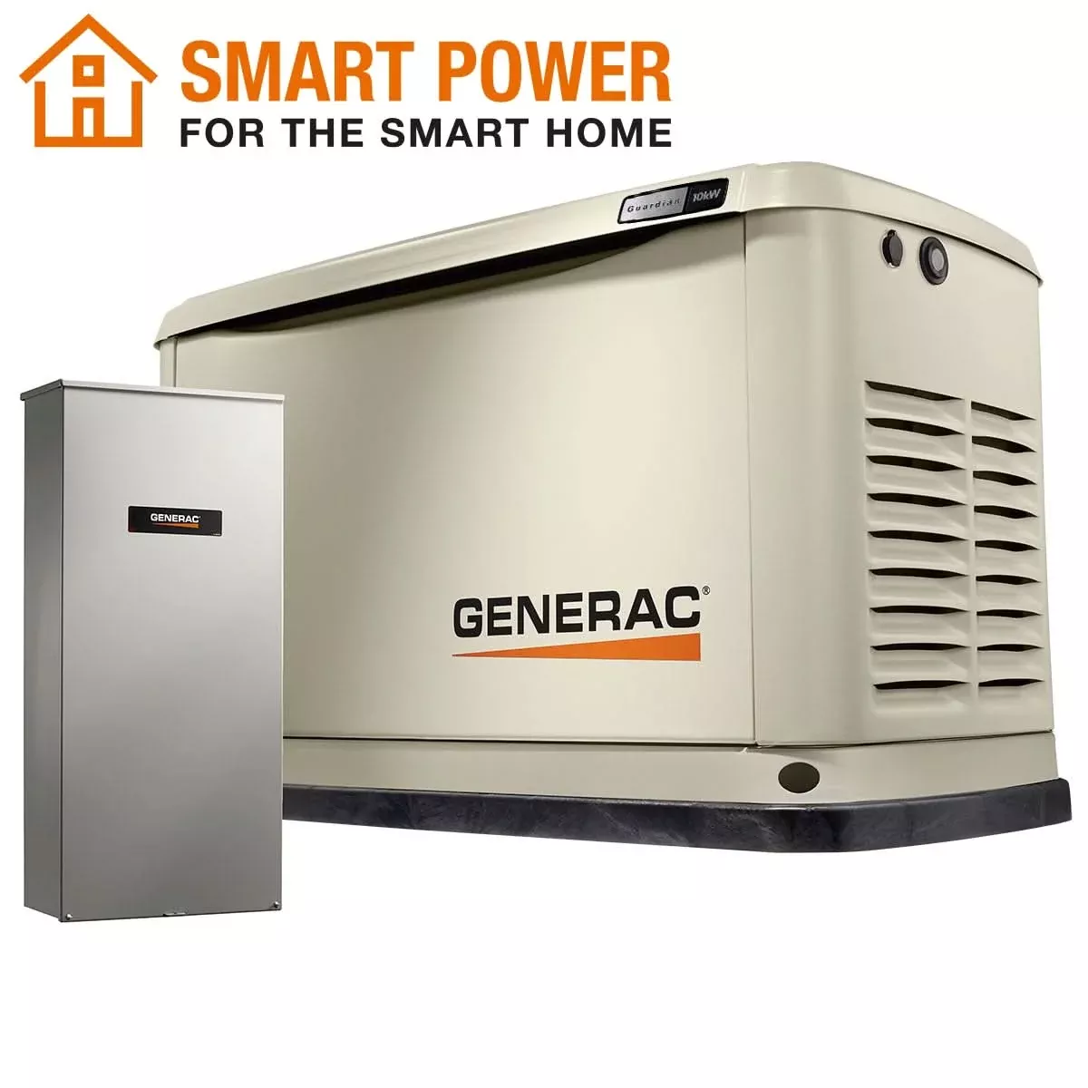 Generac 7172 Guardian 10kW Home Backup Generator with 16-circuit Transfer Switch WiFi-Enabled