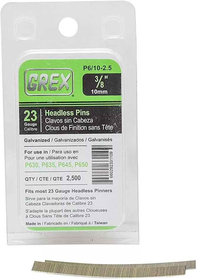 Grex P6/10-2.5 23 Gauge 3/8-Inch Headless Pins