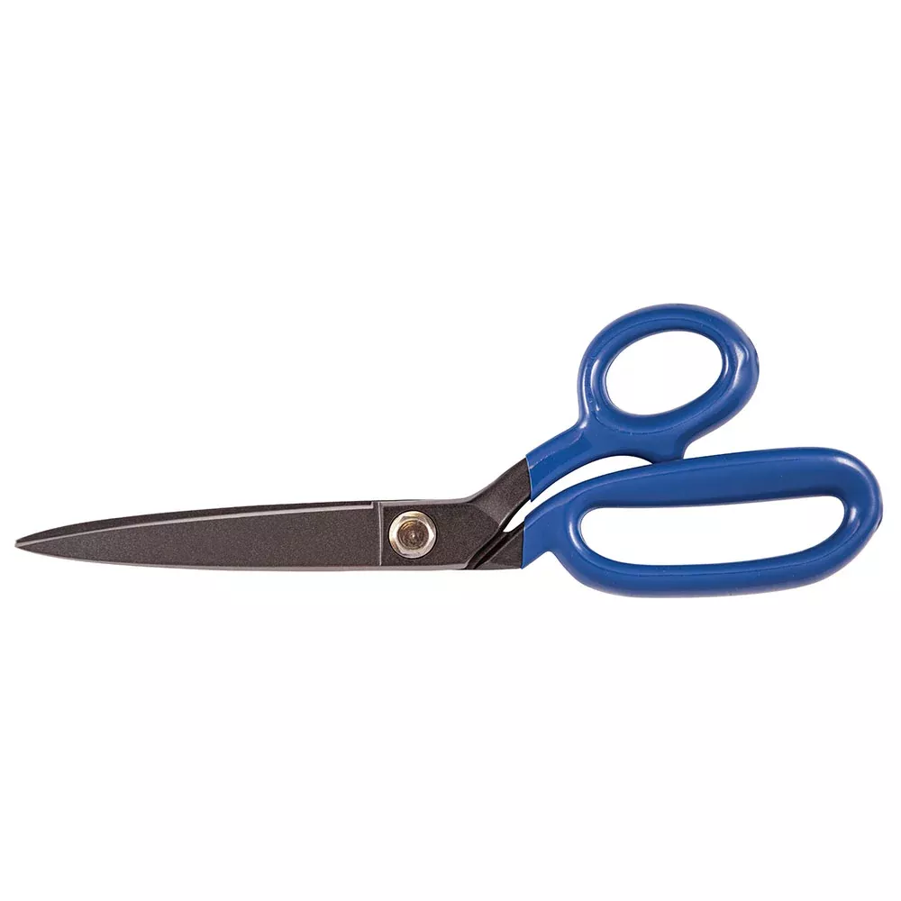 Heritage Cutlery 210LR1 10'' Bent Trimmer w/ Large Ring / Blue Coating / Non Stick Surface