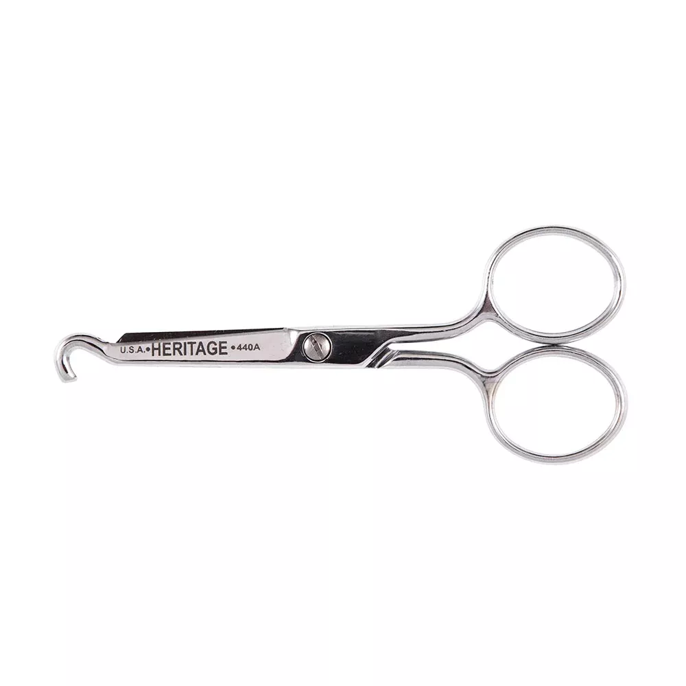Heritage Cutlery 440A 4 1/2'' Hooked Tip Scissor