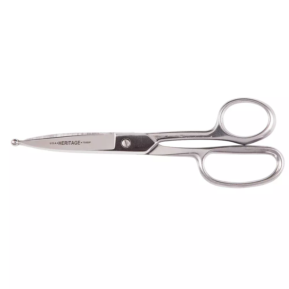 Heritage Cutlery 758BP 8'' Straight Stainless Trimmer w/ Ball Tip