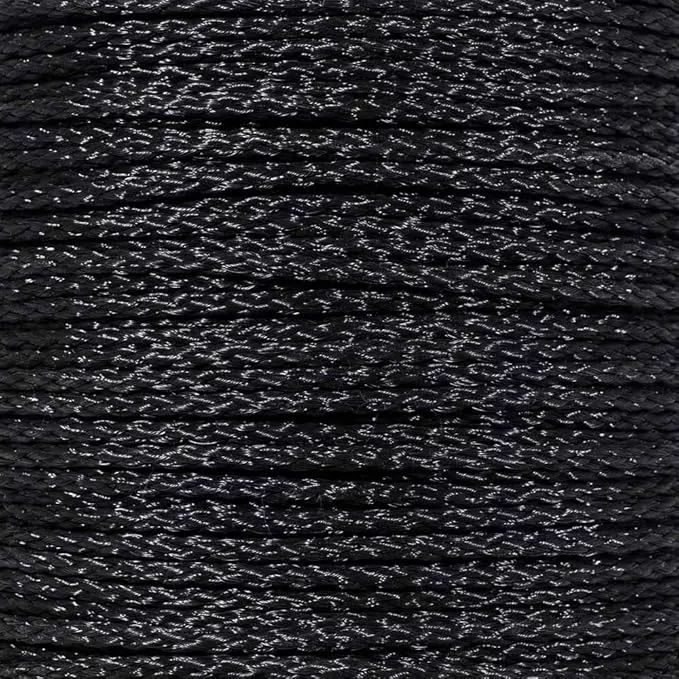Hollow Braid Polypropylene Rope (1/4 Inch, 100 Feet, Black) - Barrier Rope - Trail Marking, Crowd Control, Golf Courses