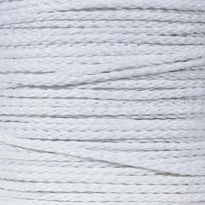Hollow Braid Polypropylene Rope (1/4 Inch, 100 Feet, White) - Barrier Rope - Trail Marking, Crowd Control, Golf Courses